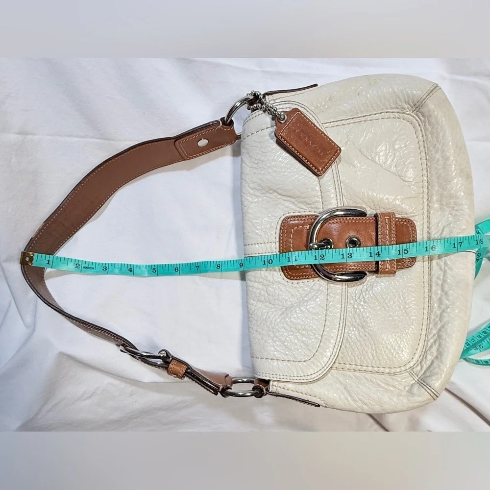 Coach White and Brown Shoulder Bag - Picture 9 of 12